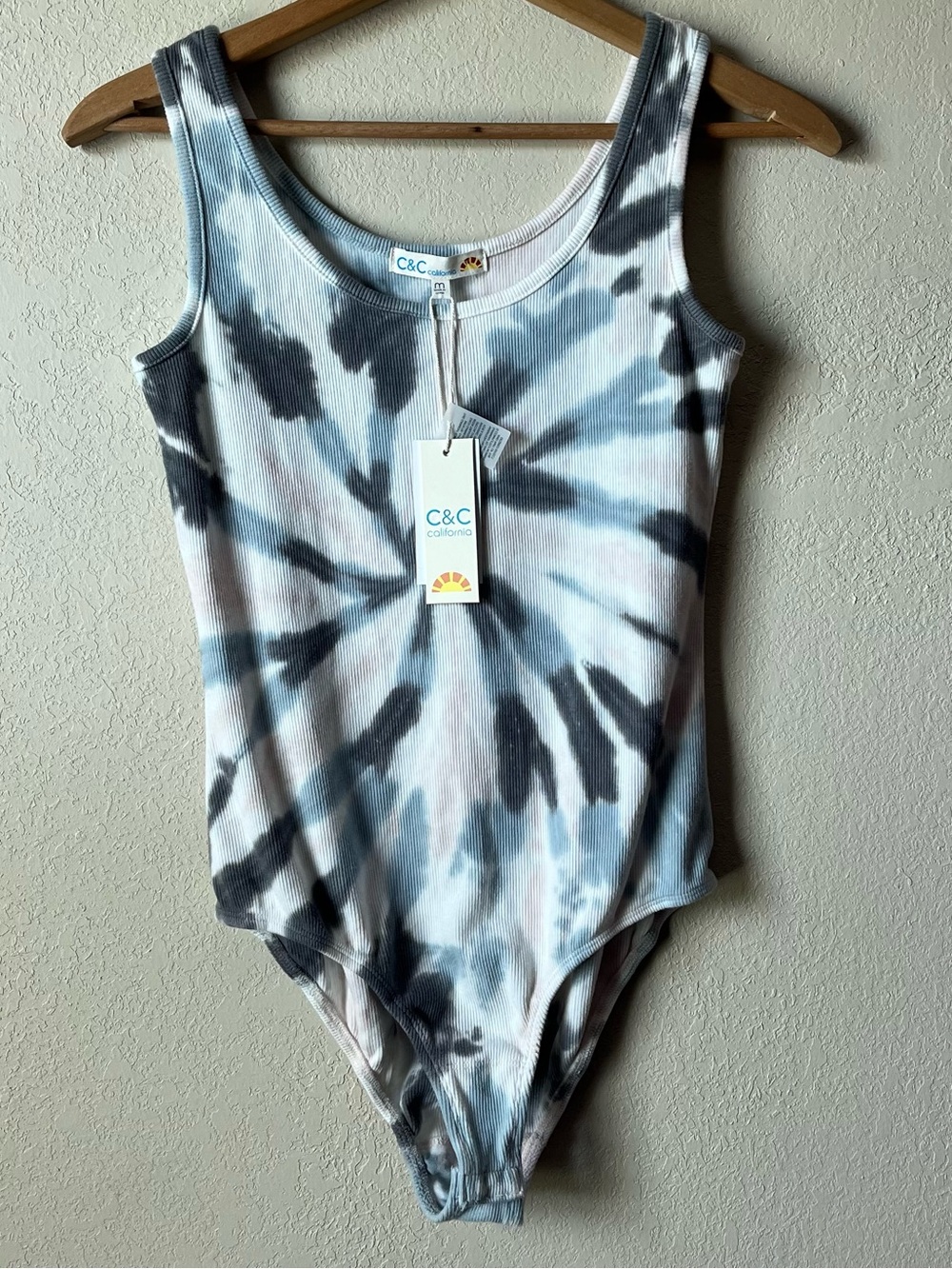 C&C California Tie Dye Ribbed Bodysuit